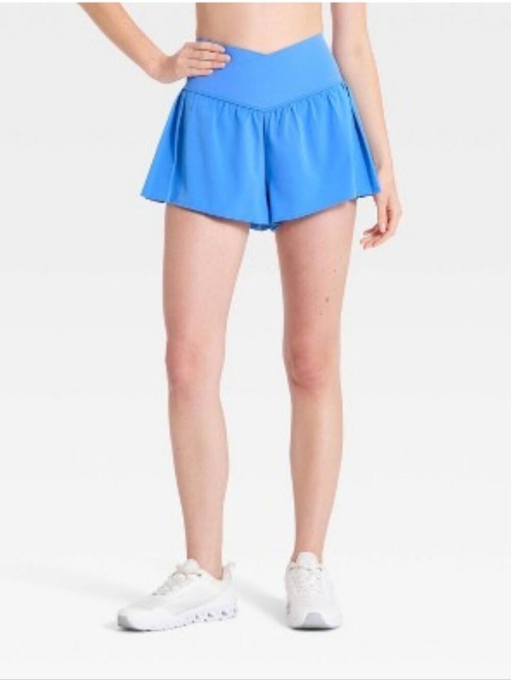Women's Pleated Side Woven Shorts - JoyLab Blue L